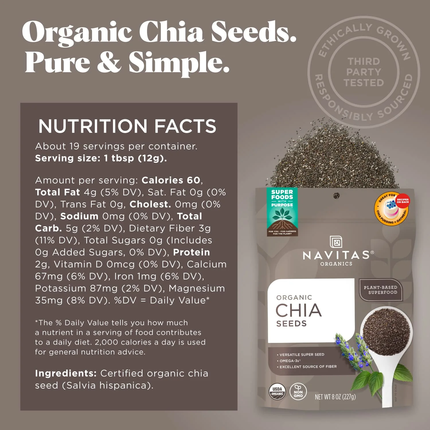 Navitas Organics - Chia Seeds (227g) - Image 4