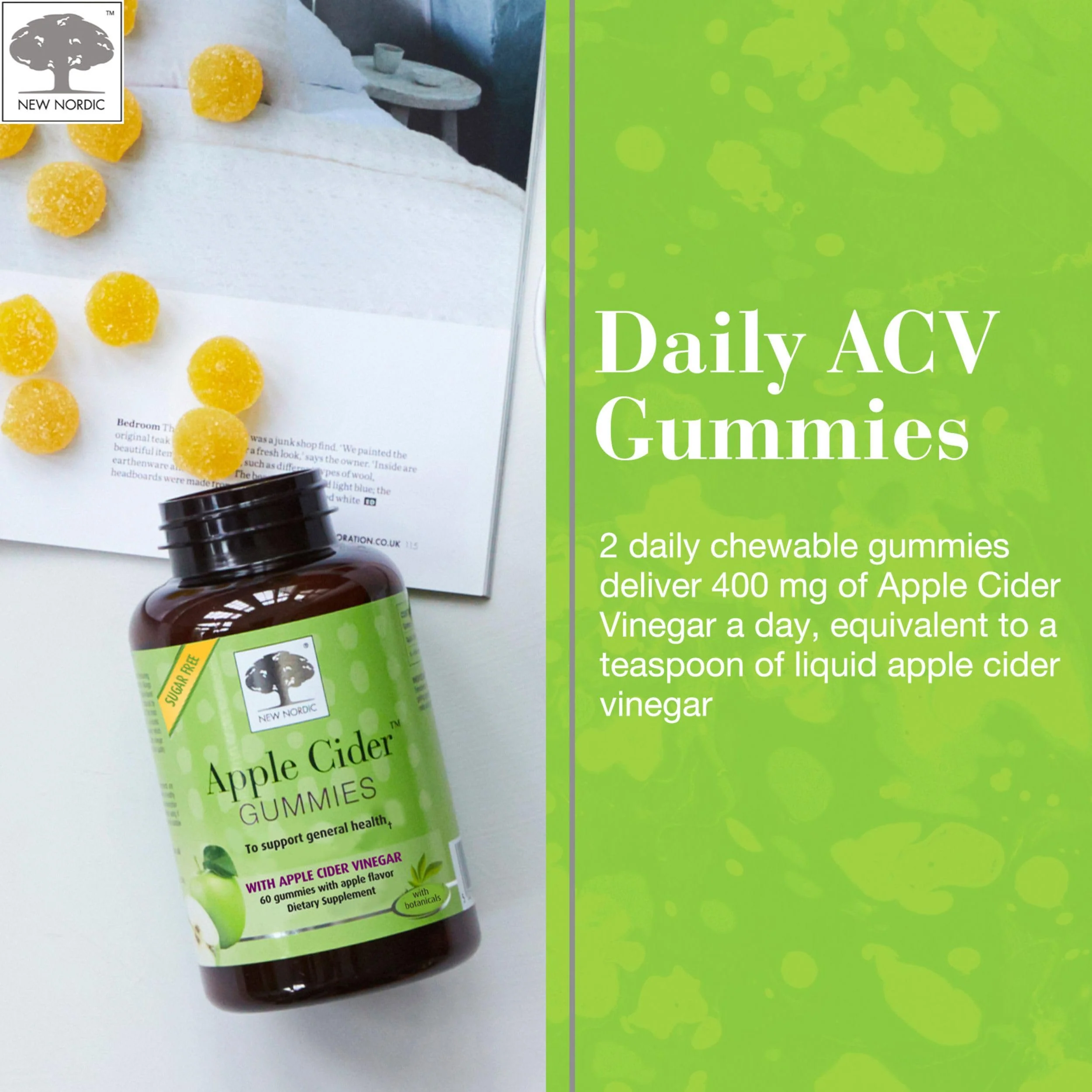 New Nordic - Apple Cider Gummies+ (60gmy) - Image 5