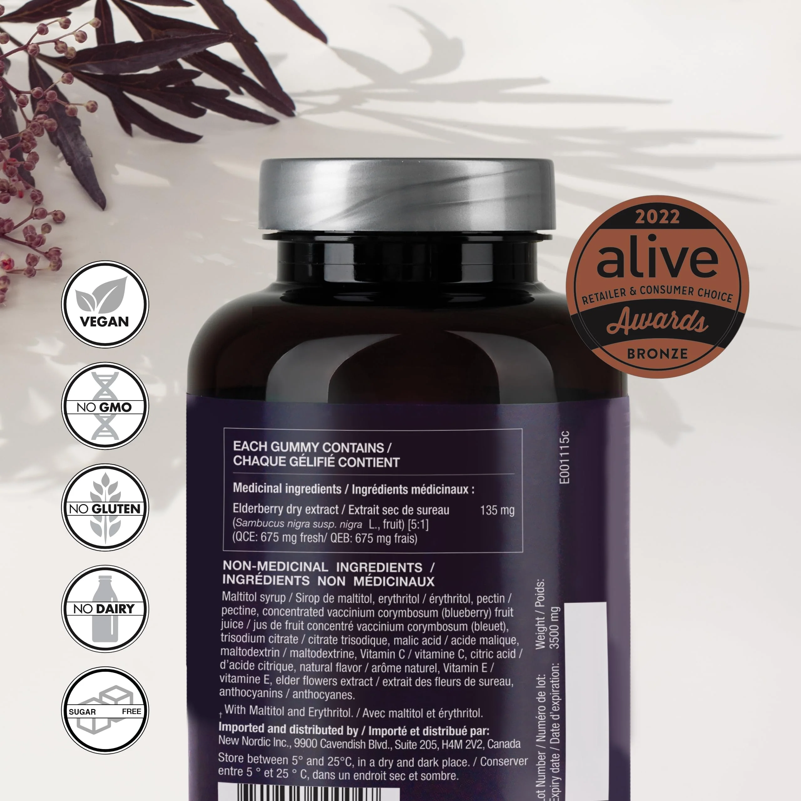 New Nordic - Elderberry Gummies (60gmy) - Image 3