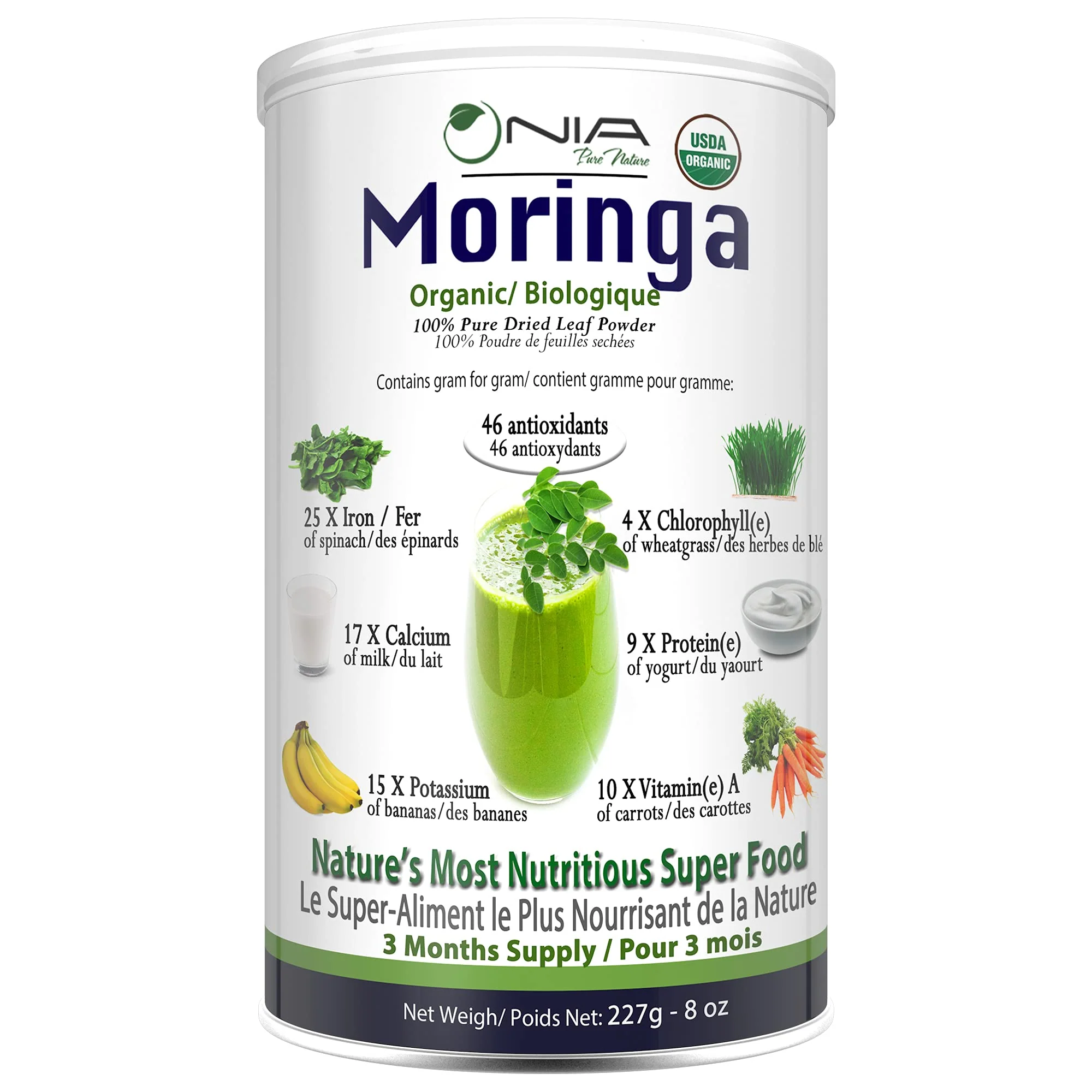Nia Pure Nature - Organic Moringa Powder (454g)