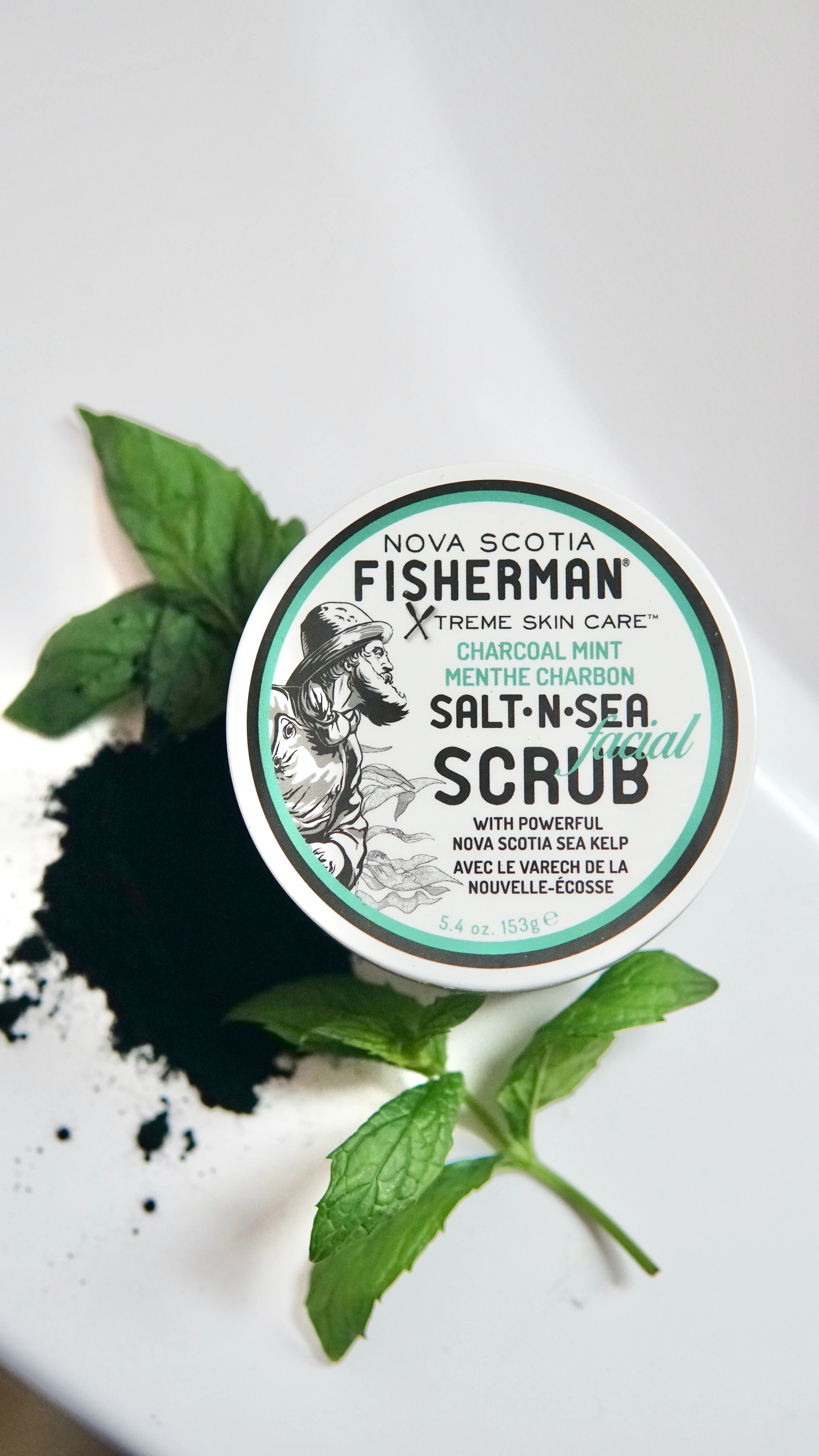 Nova Scotia Fisherman - Charcoal & Mint Facial Scrub (153g) - Image 3