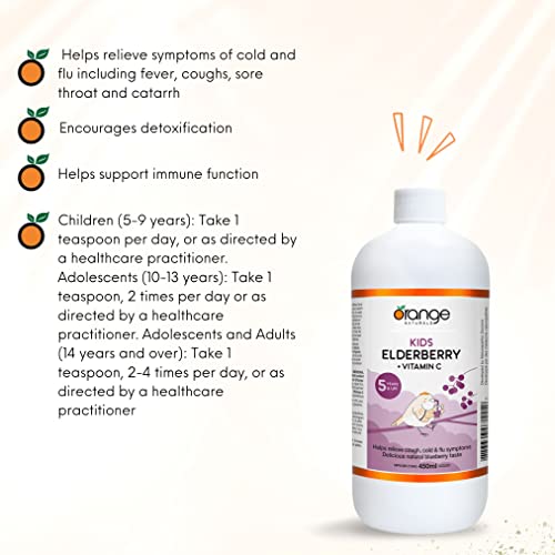 Orange Naturals - Kids Elderberry + Vitamin C (450ml) - Image 7