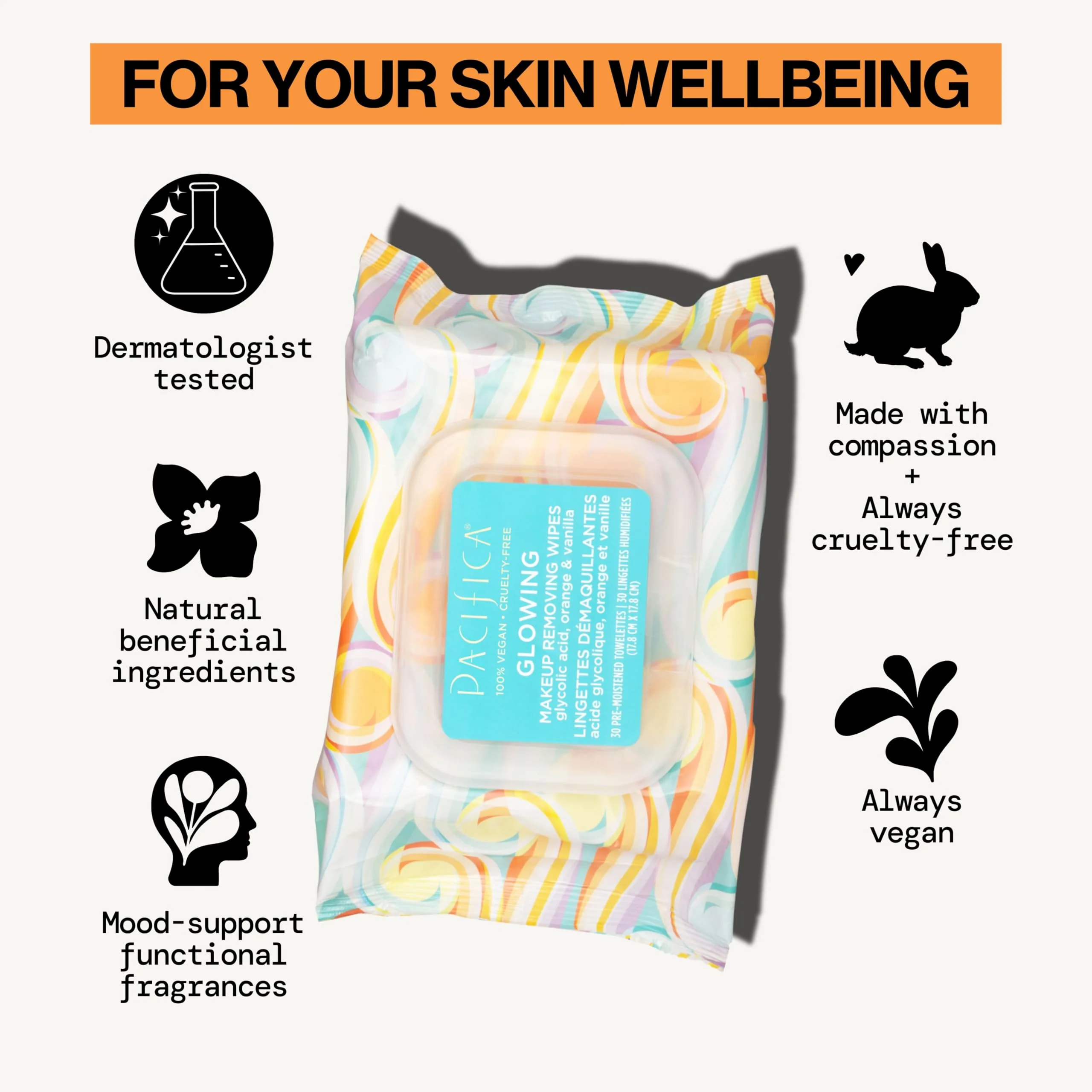 Pacifica - Glowing Makeup Removing Wipes (30ct) - Image 7