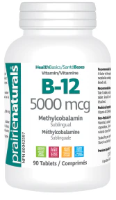 Prairie Naturals Health Products - B12 5000 mcg - Sublingual (90tab) - Image 4