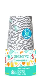 Preserve by Recycline - Compostables Hot Cups 8ct Natural (8ct) - Image 2