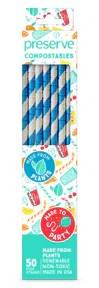 Preserve by Recycline - Compostables Straws Blue (50ct) - Image 4