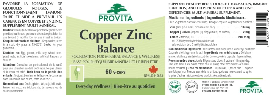 Provita - Copper Zinc Balance 90 caps - Provita - Image 4