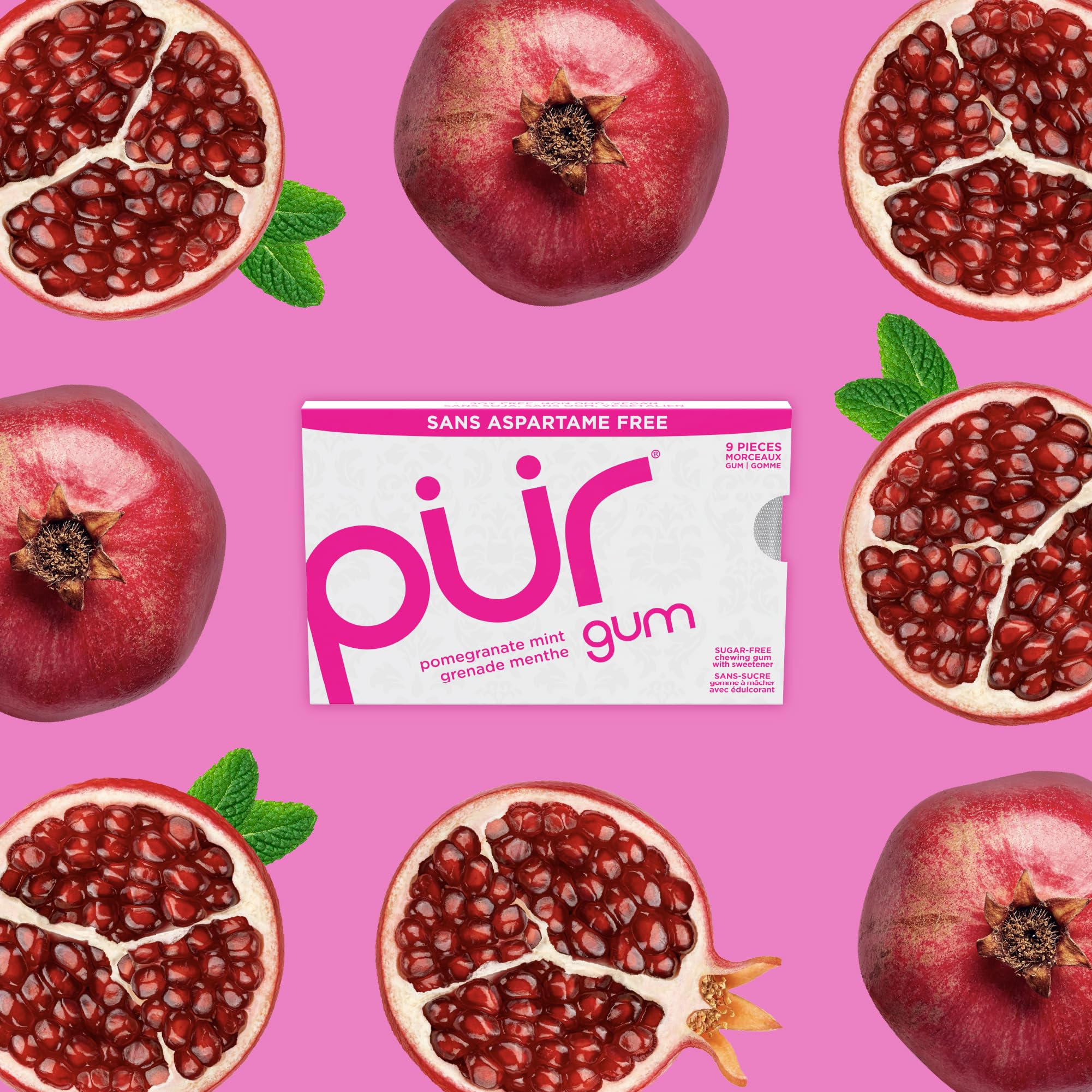 PUR Gum - Pomegranate Mint (55pc) - Image 9