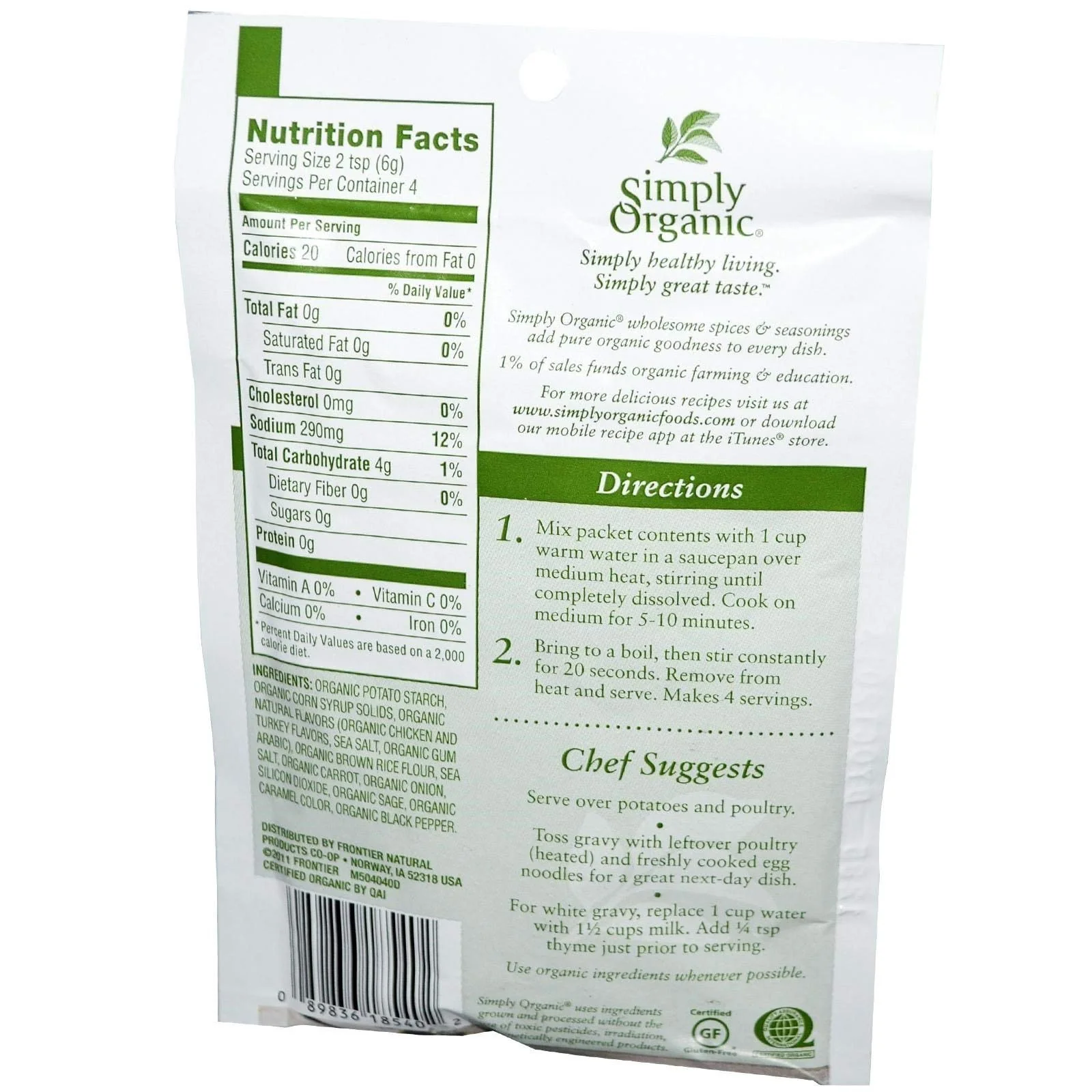 Simply Organic - Roasted Chicken Gravy Seasoning Mix (24g) - Image 4