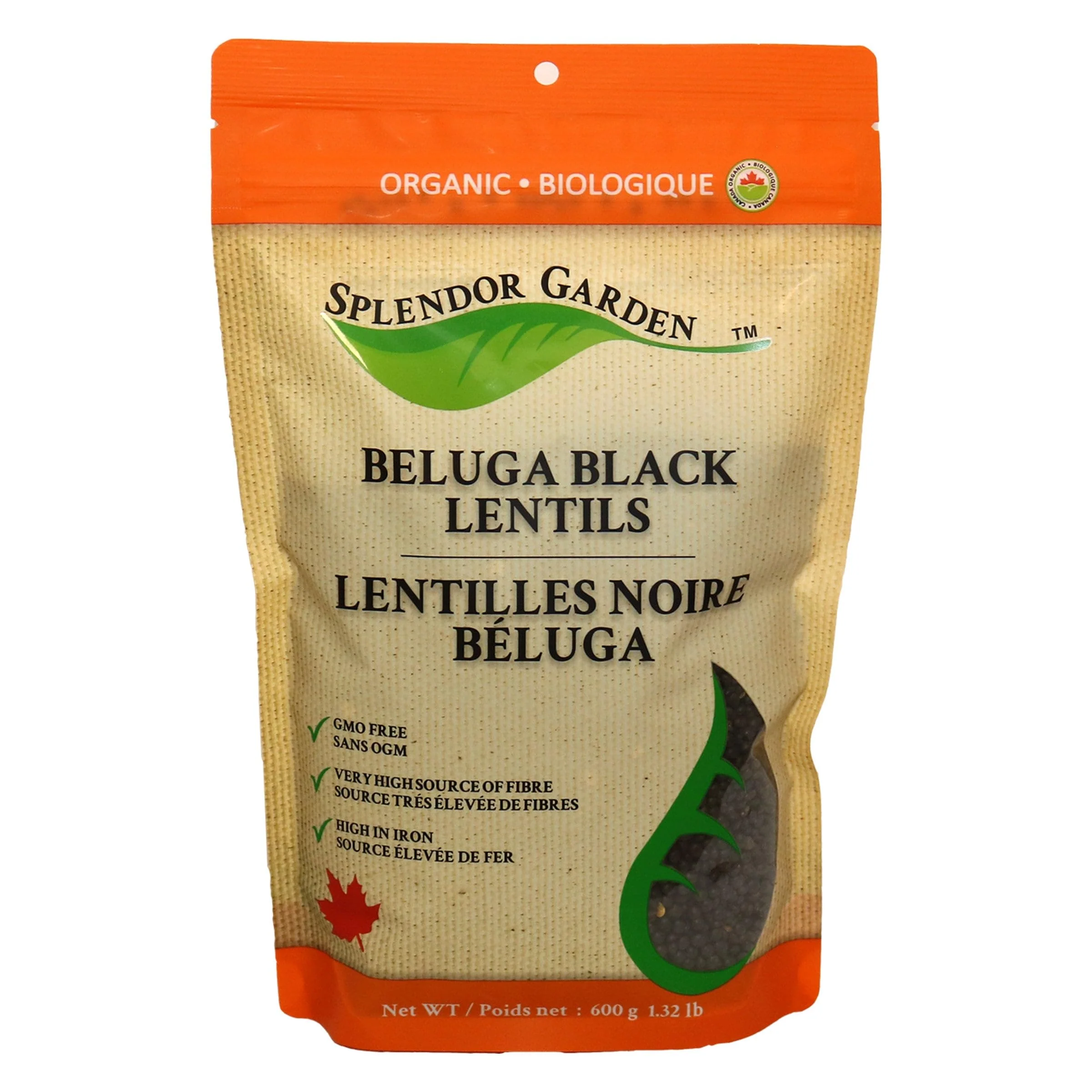 Splendor Garden - Organic Beluga Black Lentils (600g)