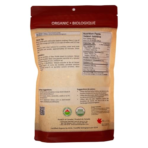 Splendor Garden - Organic French Green Lentils (600g) - Image 5
