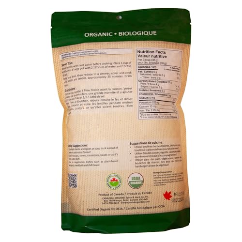 Splendor Garden - Organic Large Green Lentils (600g) - Image 4