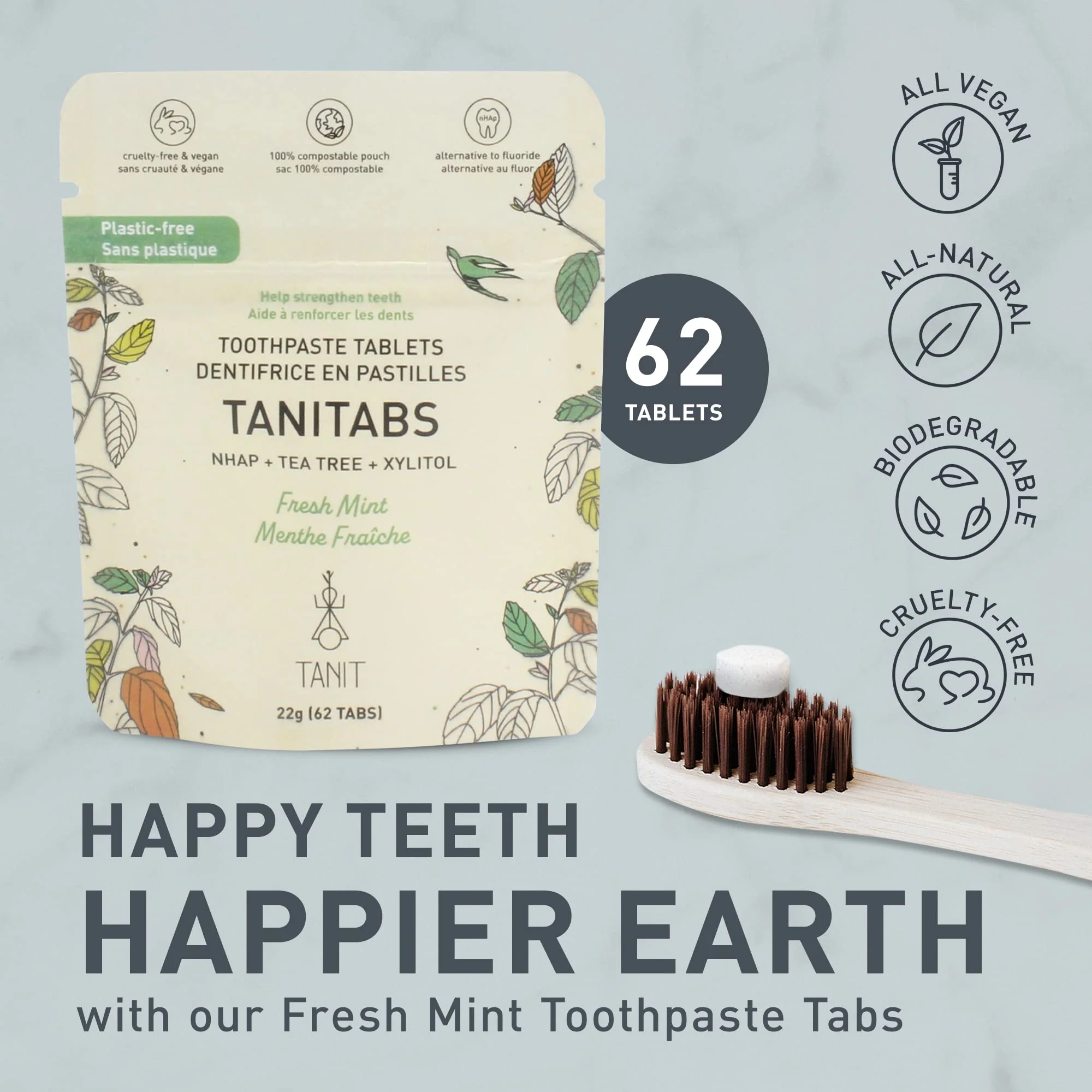 Tanit - Toothpste Tab., Frsh Mint (62tab Pch) - Image 2