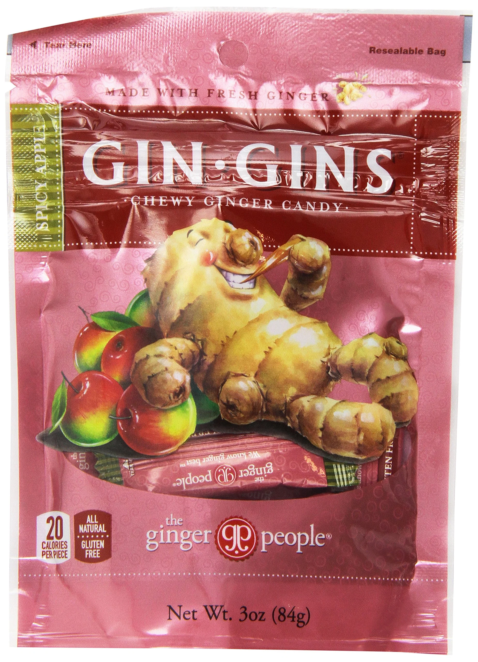 The Ginger People - Gin Gins Spicy Apple Chewy Ginger (84g)