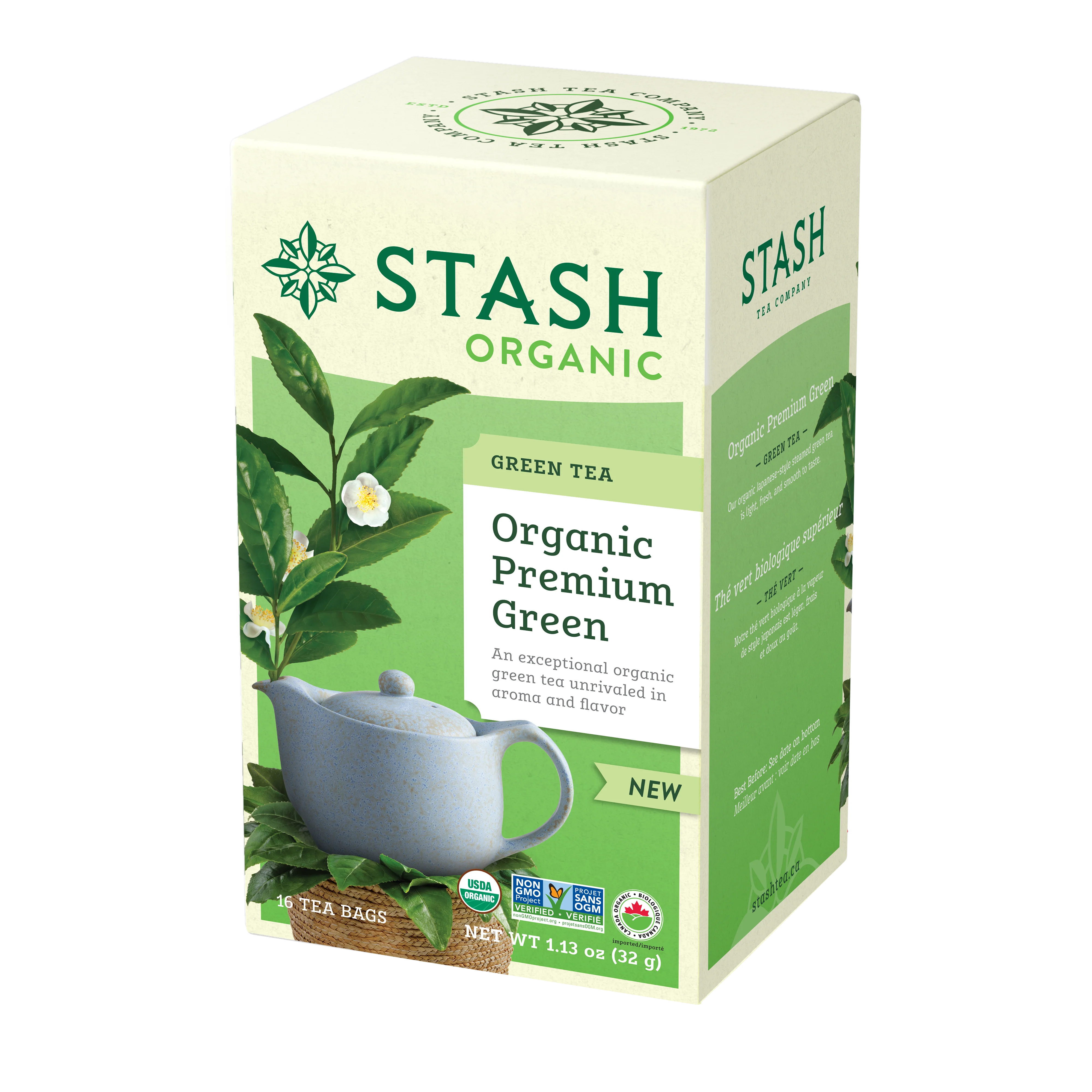 The Stash Tea Company - Organic Premium Green (16bg) - Image 2