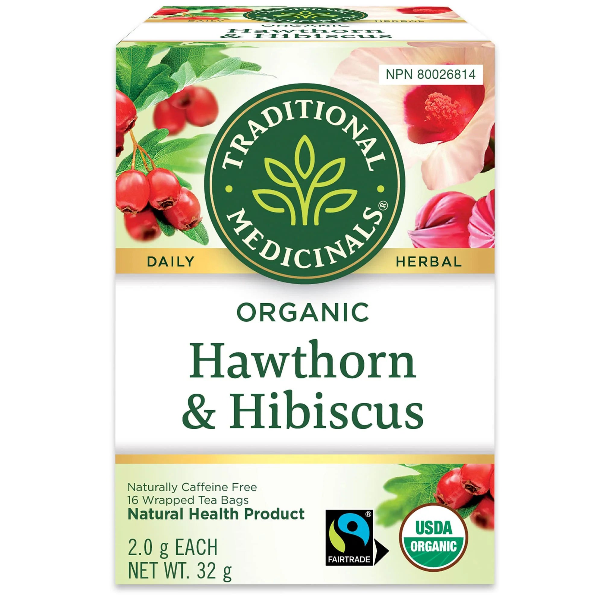 Traditional Medicinals - Organic Hawthorn With Hibiscus (16bg) - Image 3