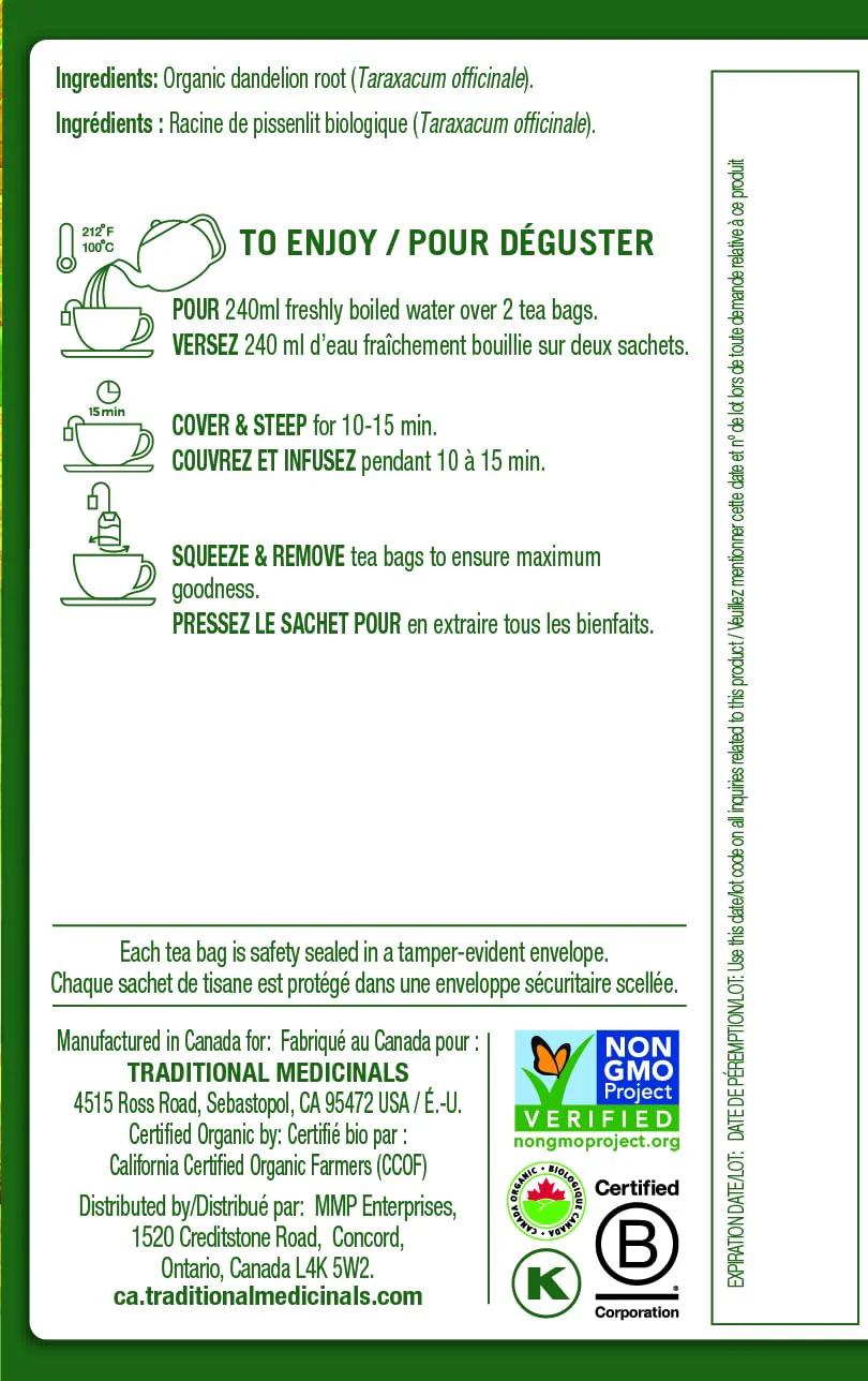 Traditional Medicinals - Organic Roasted Dandelion Root (16bg) - Image 10