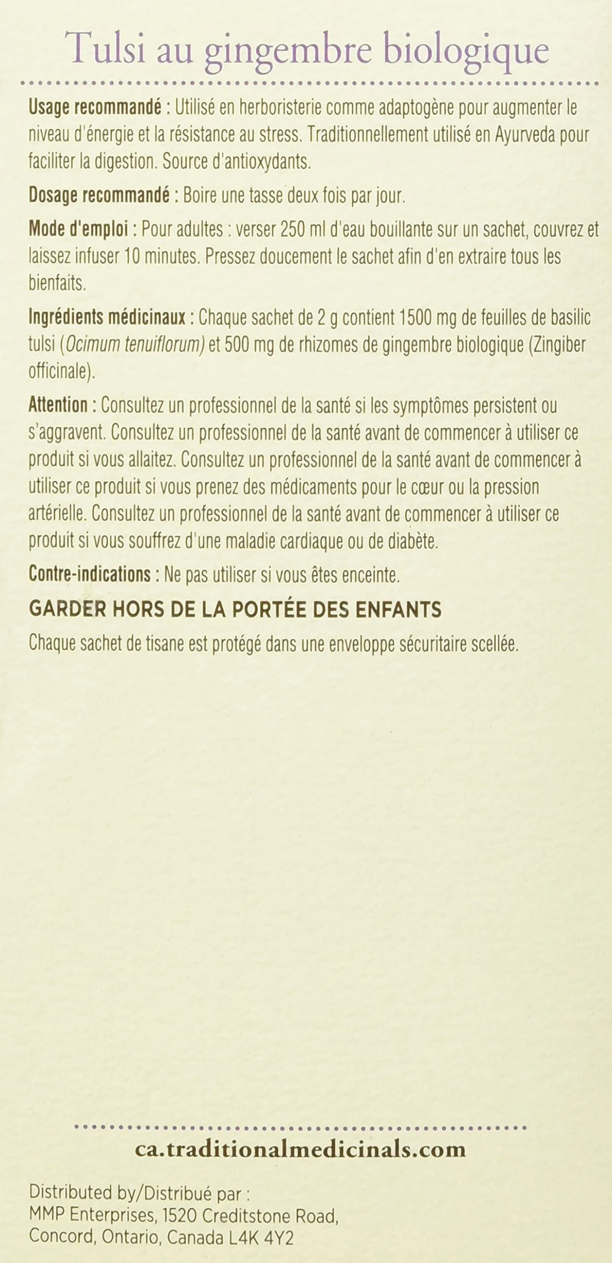 Traditional Medicinals - Organic Tulsi With Ginger (16bg) - Image 7