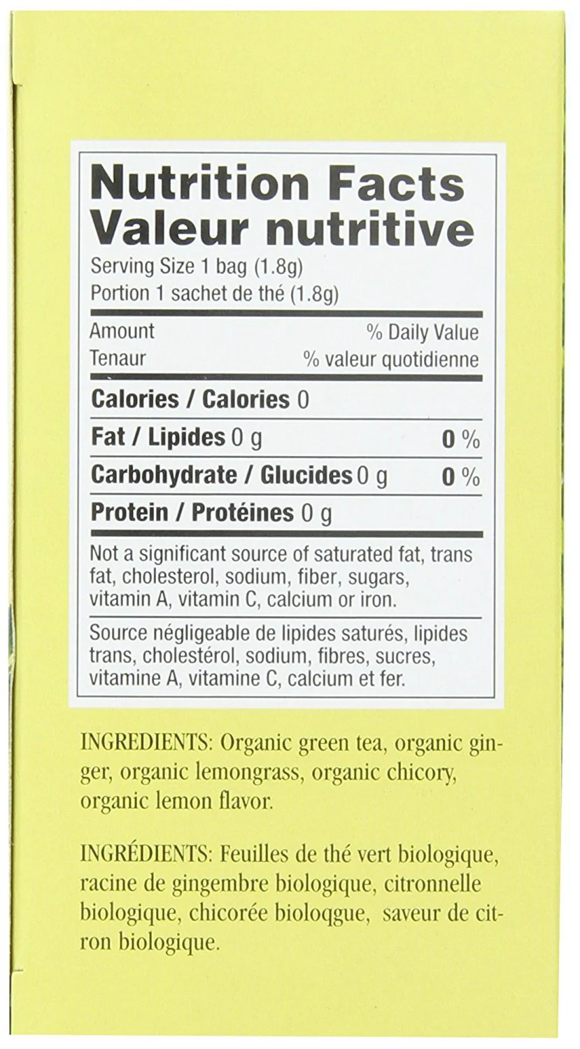 Uncle Lee's Tea - Imperial Organic Lemon Ginger Green (18bg) - Image 4