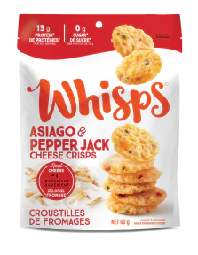 WHISPS - Asiago Pepper Cheese Crisps (60g) - Image 4